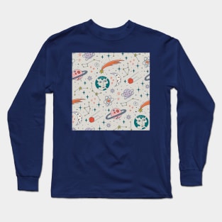 Outer space colorful print Long Sleeve T-Shirt